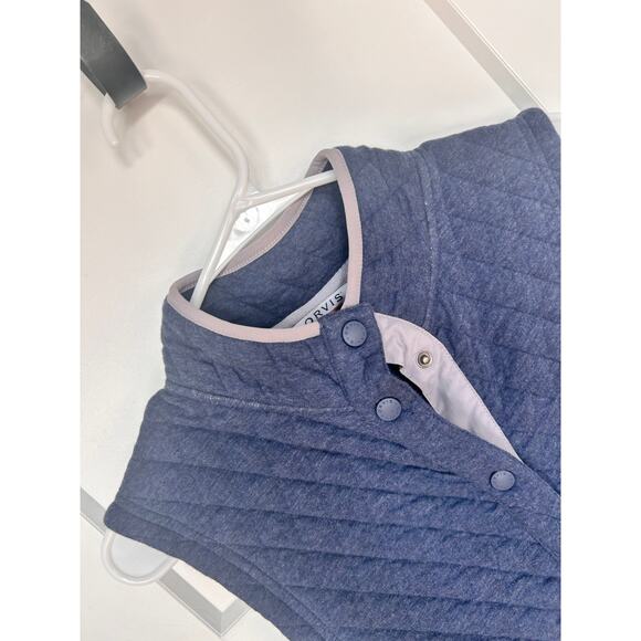 Orvis‎ Women's 100% Cotton Outdoor Quilted Vest Sleeveless Hiking Blue Large - Picture 3 of 9